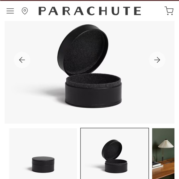 Parachute Other - PARACHUTE EUC Black Leather Round Cord Keeper Case Box